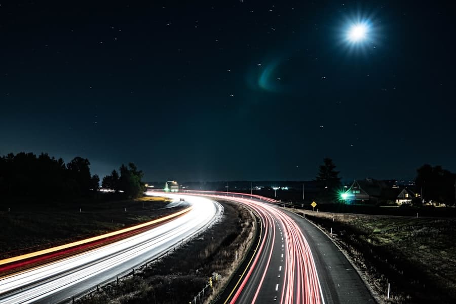 Highway at night